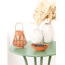Peach color bamboo basket