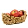 Oval bread basket in rush
