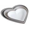 Lacquered wood heart serving trays