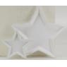 Corbeilles plates étoile en bois blanc