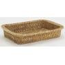 Rectangular glass bakeware + rattan holder