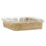 Rectangular glass bakeware with rattan holder