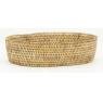 Oval glass bakeware with rattan holder