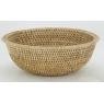 Round glass bakeware bowl + rattan holder