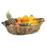 Grey half willow basket