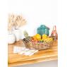 Grey half willow basket