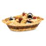 Split willow and wood basket