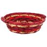 Round basket in stained willow