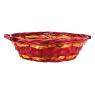 Round basket in stained willow