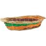 Wicker and wood basket