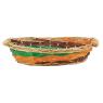 Wicker and wood basket