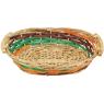 Wicker and wood basket