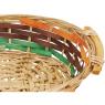 Wicker and wood basket