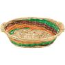 Wicker and wood basket