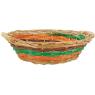 Wicker and wood basket