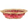 Wicker and wood basket