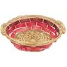Wicker and wood basket
