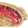 Wicker and wood basket