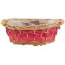 Wicker and wood basket