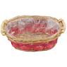 Wicker and wood basket
