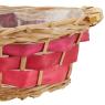 Wicker and wood basket