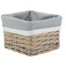 Grey willow and cotton basket