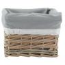 Grey willow and cotton basket