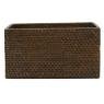 Antic rattan storage basket