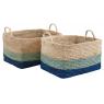 Rush storage baskets