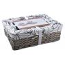 Grey split willow storage box