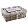 Grey split willow storage baskets