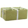 Synthetic straw storage baskets