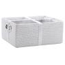 Synthetic straw storage baskets