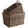 Grey pulut rattan storage baskets