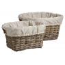 Grey pulut rattan storage baskets