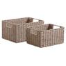 Taupe grey paper rope storage baskets