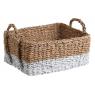 Rectangular seagrass storage baskets