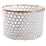 Round lacquered bamboo baskets