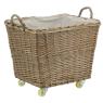 Rectangular full willow basket