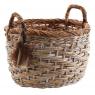 Banana tree and rattan storage baskets