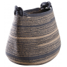 Natural jute and polyester storage baskets