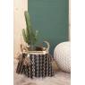 Black and natural seagrass baskets