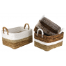 Banana, raffia and seagrass baskets