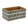 Natural wood and varnished paper storage boxses Christmas