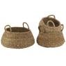 Round seagrass baskets 