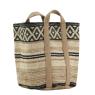 Natural and stained jute basket