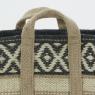 Natural and stained jute basket