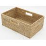 Natural rectangular shelf rattan basket