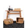 Natural rectangular shelf rattan basket
