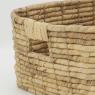 Set of 3 rectangular water hyacinth baskets